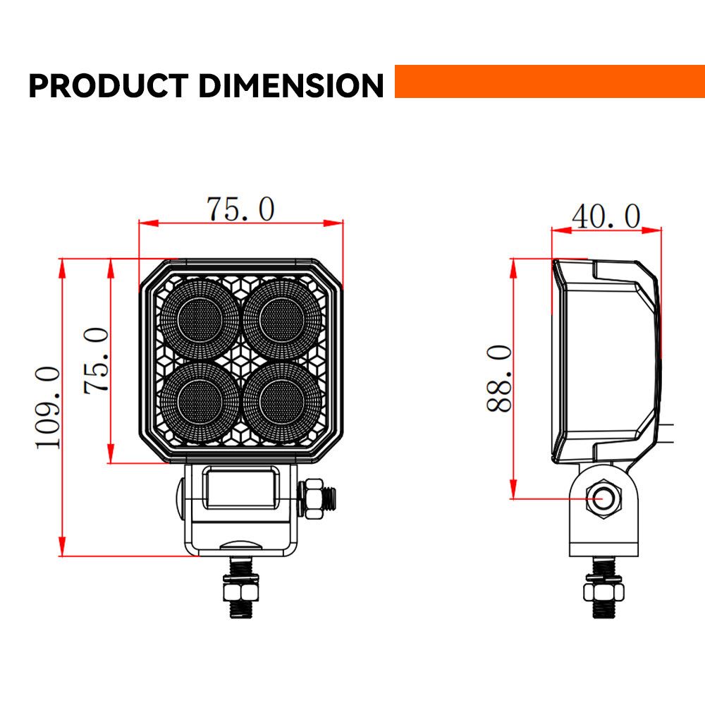 products/1526/LED SVETLO REFLEKTOR.jpg - LED REFLEKTOR - RADNO SVETLO 7.5x7.5cm 36W - Xenon Svetla Beograd
